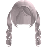 ♡ : swirly cute front pigtails pink