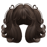 Swirly Short Heart Pigtails (Brown)