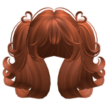 Swirly Short Heart Pigtails (Ginger)