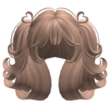 Swirly Short Heart Pigtails (Milktea)