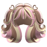 Swirly Short Heart Pigtails (Neapolitan)