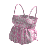 ☆ syaa cami monogram  pink ruffle top