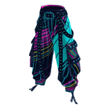 Synthwave 🌀 Y2K Cargo Pants w/ Belt & Straps