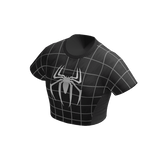 T-Shirt Crop Black Spider Y2K
