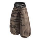 Tan Baggy Skater Zebra Denim