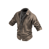Tan Button Up Shirt w/ Chains