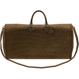 ✤ TAN CROCODILE LEATHER DUFFLE BAG