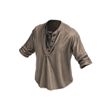 Tan Henley Loose Button Up