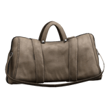 Tan Leather Handheld Duffel Bag