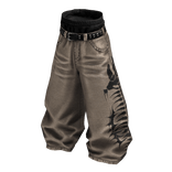 Tan Y2K Fishbone Baggy Skater Denim