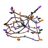 Tangled Halloween Lights w Charms