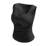 Tank Top (Black & White Polka Dot)