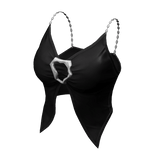 Tank Top Black Tight Basic Cami Baddie Tee Shirt