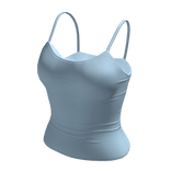 Tank Top Blue Cami Basic Tight Baddie Tee Shirt