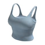 Tank Top Blue Tight Basic Cami Baddie Tee Shirt