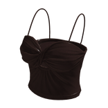 Tank Top Brown Tight Basic Cami Baddie Tee Shirt