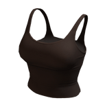 Tank Top Brown Tight Basic Cami Baddie Tee Shirt