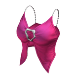 Tank Top Pink Tight Basic Cami Baddie Tee Shirt