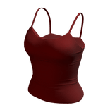 Tank Top Red Cami Basic Tight Baddie Tee Shirt Y2K