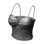 Tank Top Silver Tight Basic Cami Baddie Tee Shirt