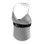 Tank Top W/Belt | White