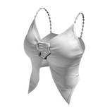 Tank Top White Tight Basic Cami Baddie Tee Shirt