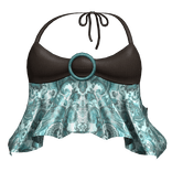 ☆ Teal 2000's Flowy Halter Top