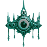 Teal Angel Eye Crystal Goth Crown
