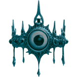 Teal Blue Angel Eye Crystal Goth Crown