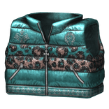 Teal Chrome Puffer Vest