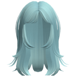 teal cyan wolfcut layered hair