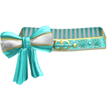 Teal Elegant Gyaru Bow Belt 2000s Gold 