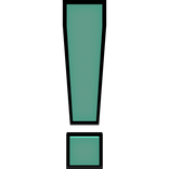 Teal Enchanted Exclamation Mark !