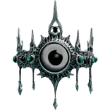 Teal White Angel Eye Crystal Goth Crown