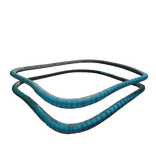 Teal/Blue Egyptian Beaded Bracelet (Right)