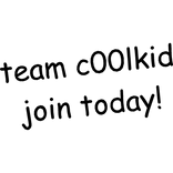 Team coolkid front text