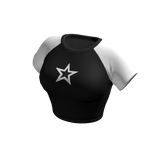 Tee Shirt Star Black Basic Baby Baddie Tight Crop