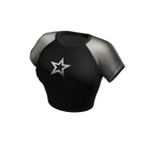 Tee Shirt Star Black Basic Baby Baddie Tight Crop