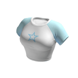 Tee Shirt Star Blue Basic Baby Baddie Tight Crop