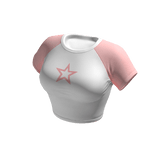 Tee Shirt Star Pink Basic Baby Baddie Tight Crop