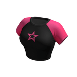 Tee Shirt Star Pink Basic Baby Baddie Tight Crop