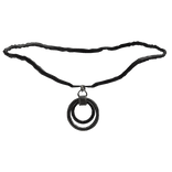 If six was nine Chrome Ring Stack Necklace 