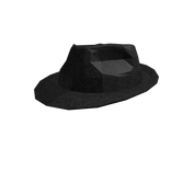 Textured classic black fedora