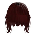 Textured Fringe Dark Red Hair