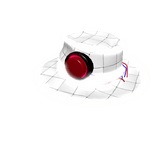 The Button Fedora White Emissive