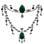 The 'Subtle' Jeweled Necklace in Emerald 1.0