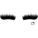 Thick wispy eyelashes /w kitty tat