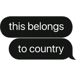 this belongs to country text bubble