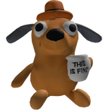 This Is Fine Dog Shoulder Pal Meme