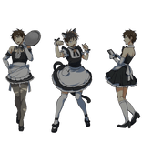 Three Catboy Maids Cutout Buddy